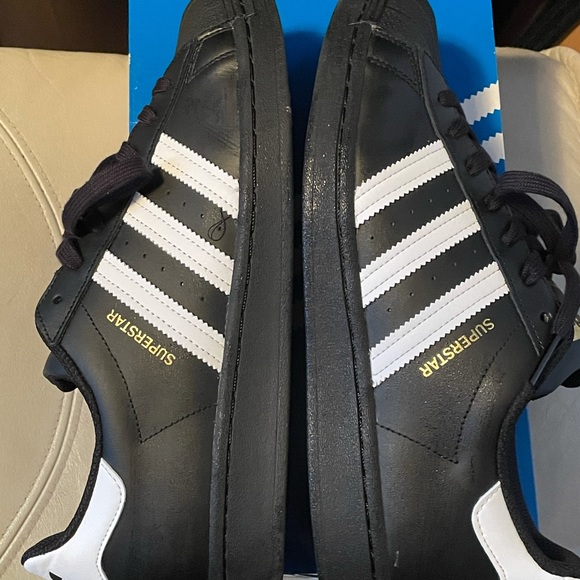 SZ 9 Adidas Superstar Core Black White Shell 2019 - Picture 8 of 12